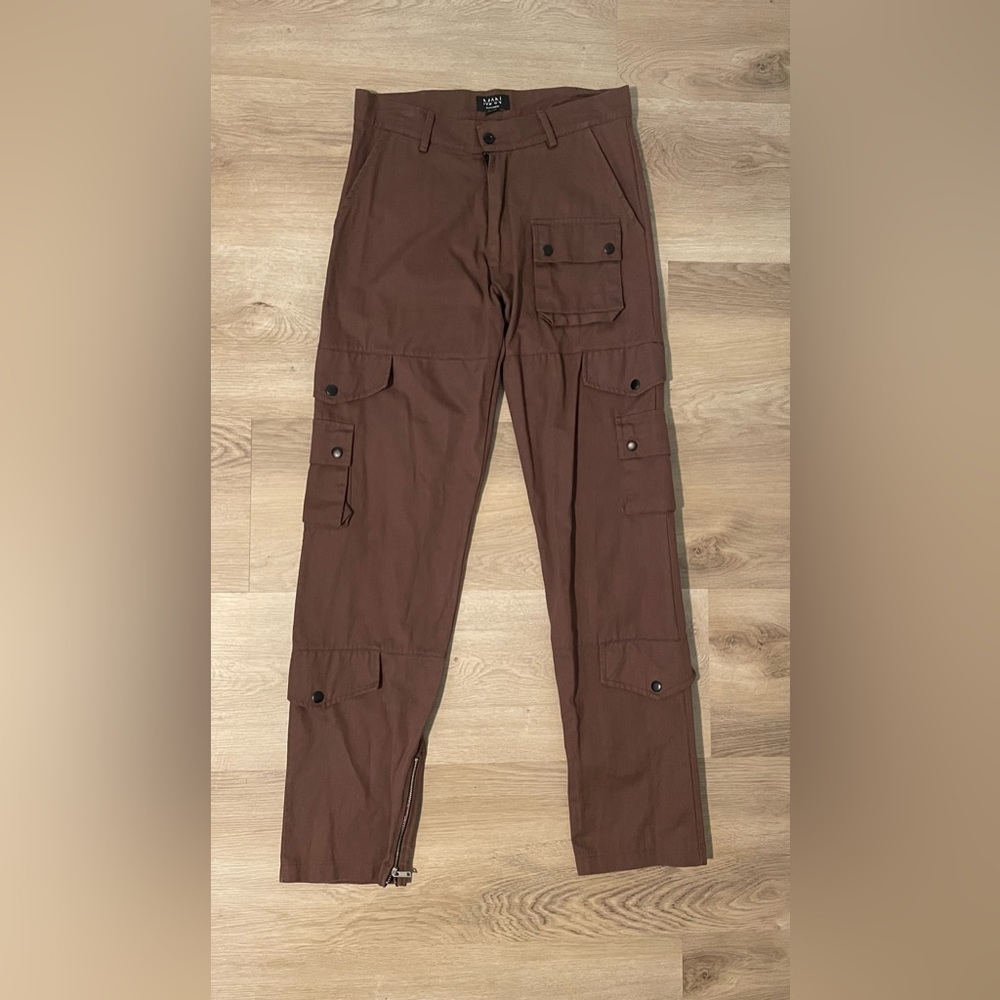 BoohooMAN Relaxed Fit Twill Cargo Pants